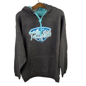 Ouray Size Large Hoodie Telluride Colorado Colorblock Pullover Gray NEW